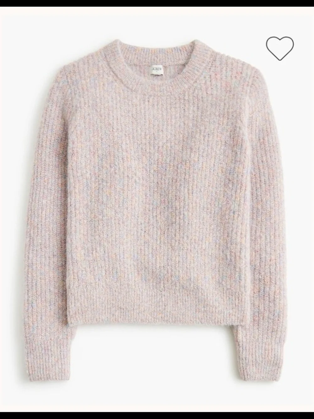 J. Crew Cozy Crewneck Sweater in Light Heathered Lilac